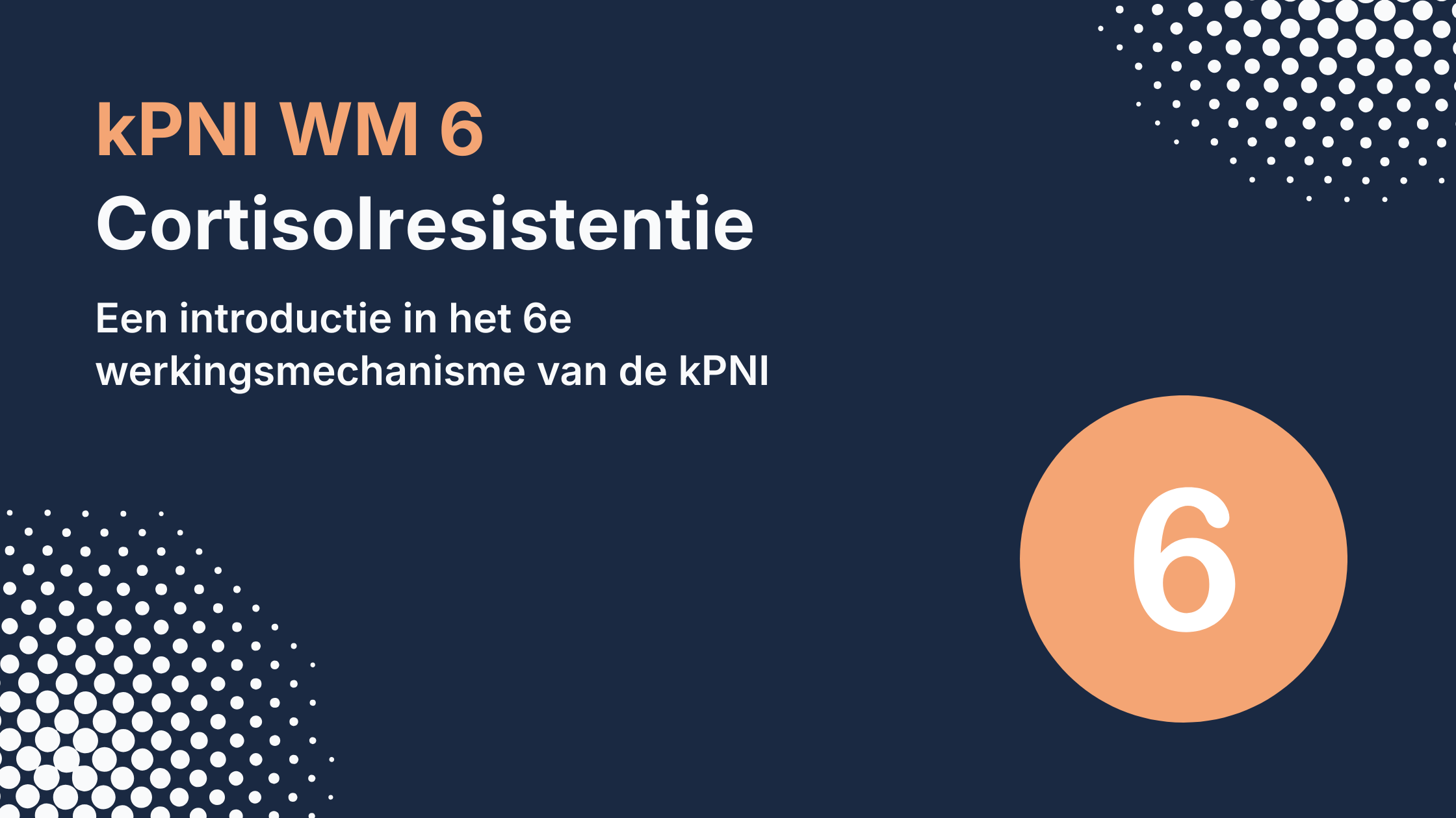 Cortisolresistentie volgens de kPNI: het zesde werkingsmechanisme